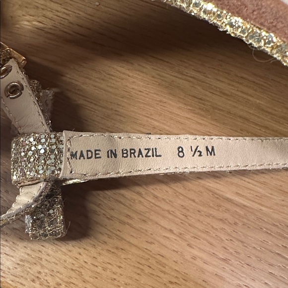 Kate Spade Glittering Gold T-strap Sandals - Picture 9 of 9